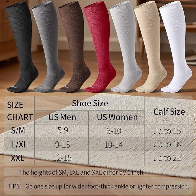 4 Pairs Light Compression Socks - Image 6