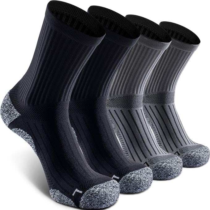 Elite Cushioned Compression Mid-crew Socks 4-Pack by Sitoisbe