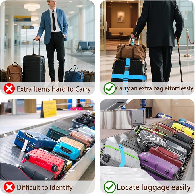 BILIONE 3Pcs Luggage Straps Set - Image 5