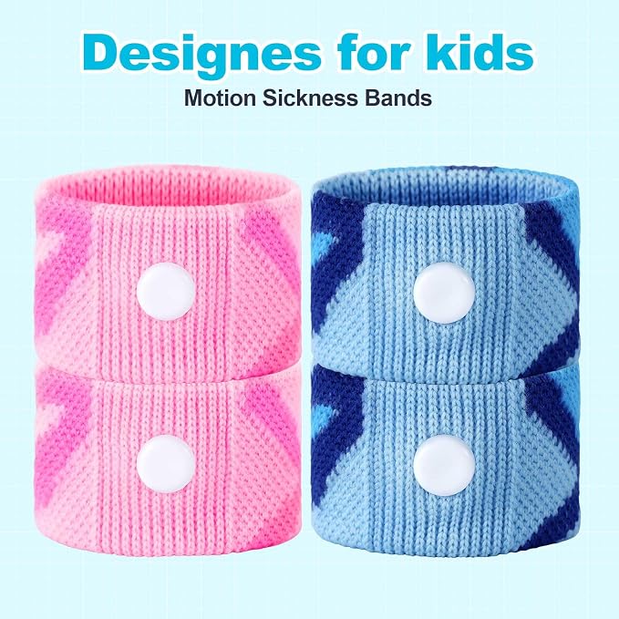 LYJEE Motion Sickness Bands for Kids, Travel Sickness Relief Wristbands - Image 2