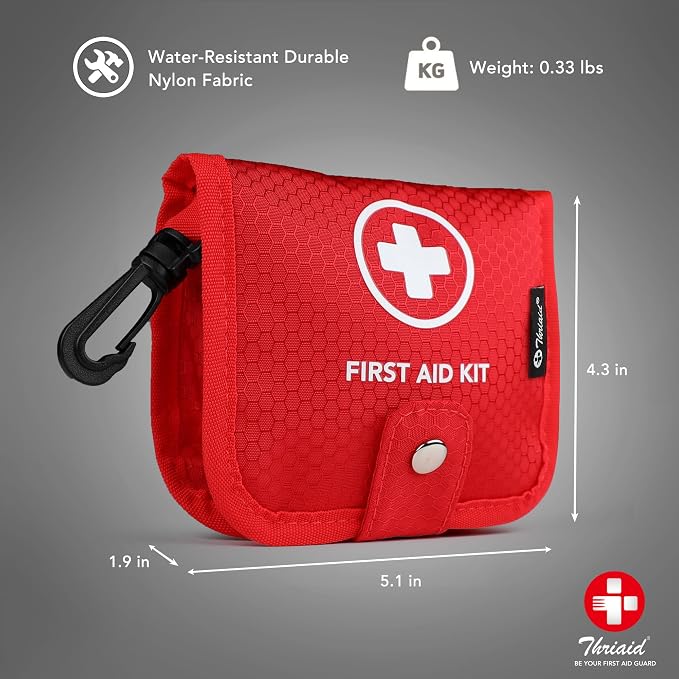 Small First Aid Kit, 100 Pieces Water-Resistant Well Organzied Pouch - Image 7