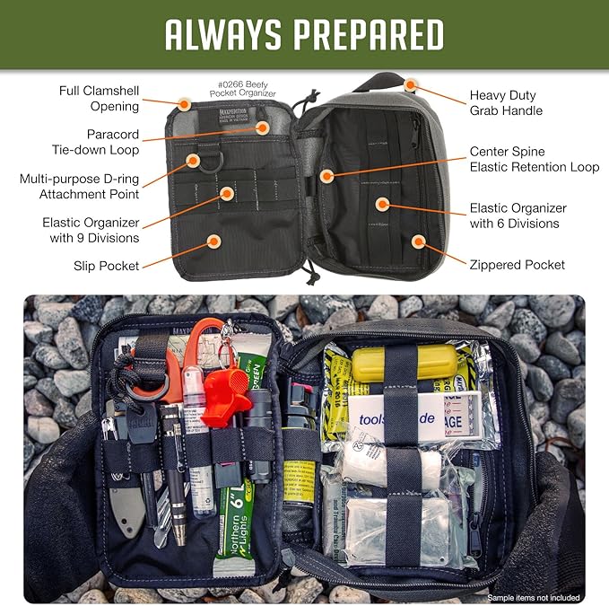 MAXPEDITION Beefy Pocket Organizer, MOLLE-Compatible, 1000D Nylon Tactical Pouch - Image 4