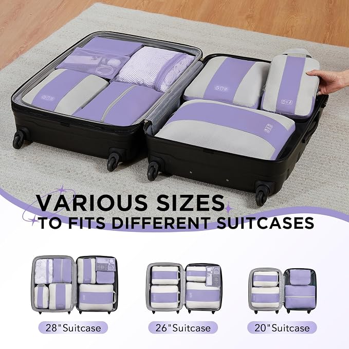 8 Set Compression Packing Cubes - Image 7