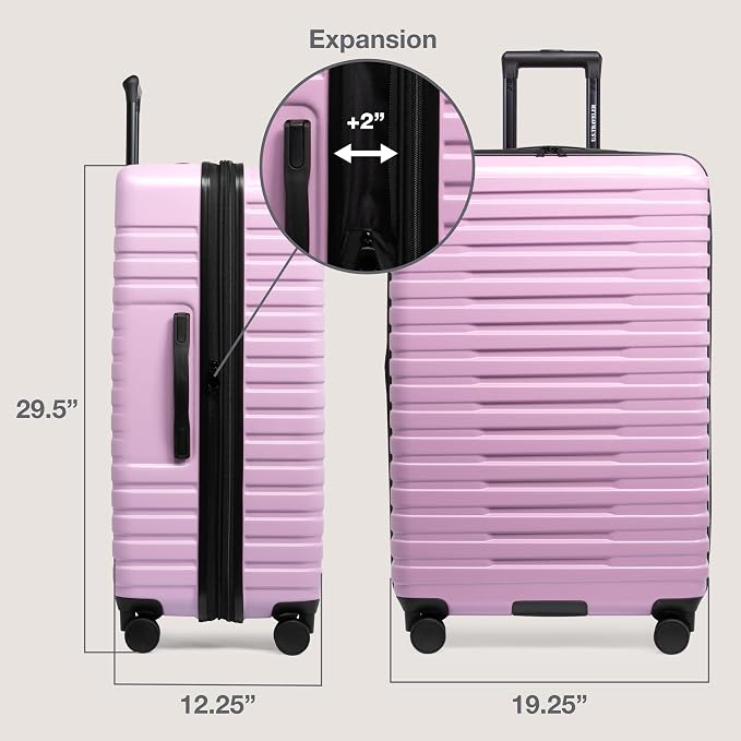 U.S. Traveler Boren Polycarbonate Hardside Rugged Travel Suitcase Luggage - Image 6