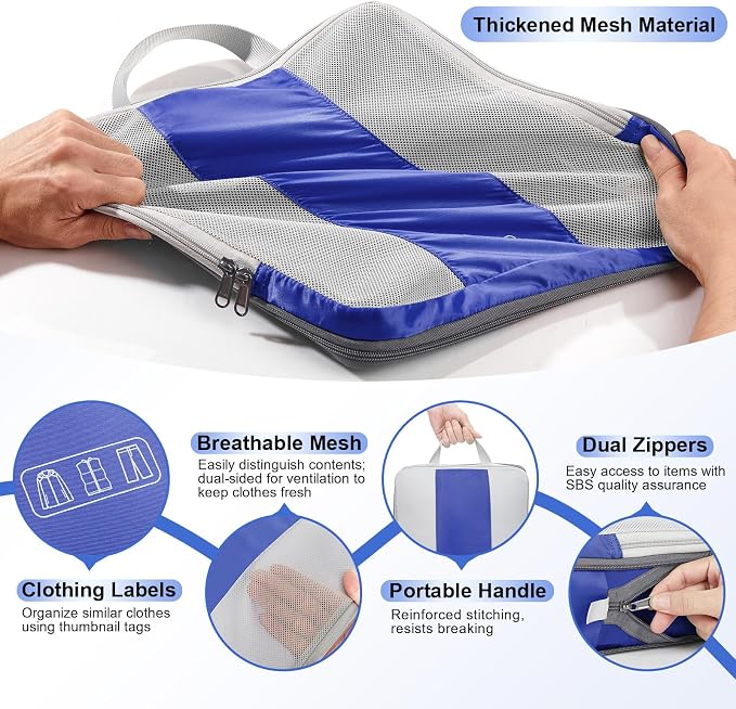 8 Set Compression Packing Cubes - Image 6