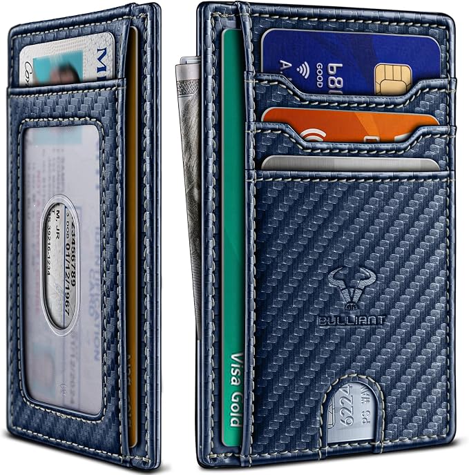BULLIANT Slim Wallet, Skinny Minimal Thin Front Pocket Wallet Card Holder by BULLIANT