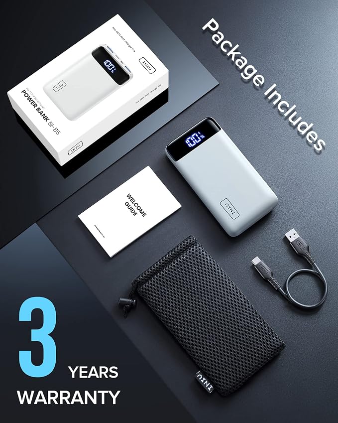 INIU Portable Charger, 22.5W PD3.0 QC4.0 Fast Charging LED Display 20000mAh - Image 7