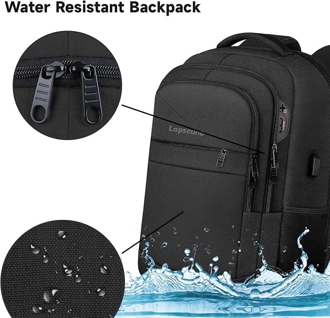 Lapsouno Laptop Backpack, Travel Laptop Backpack, Business Anti Theft Slim - Image 6