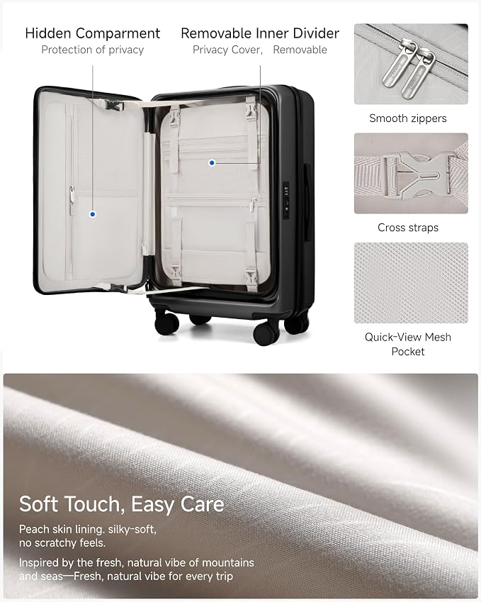 LUGGEX Checked Luggage with Spinner Wheels, FLO5 Expandable Polycarbonate Hard - Image 8