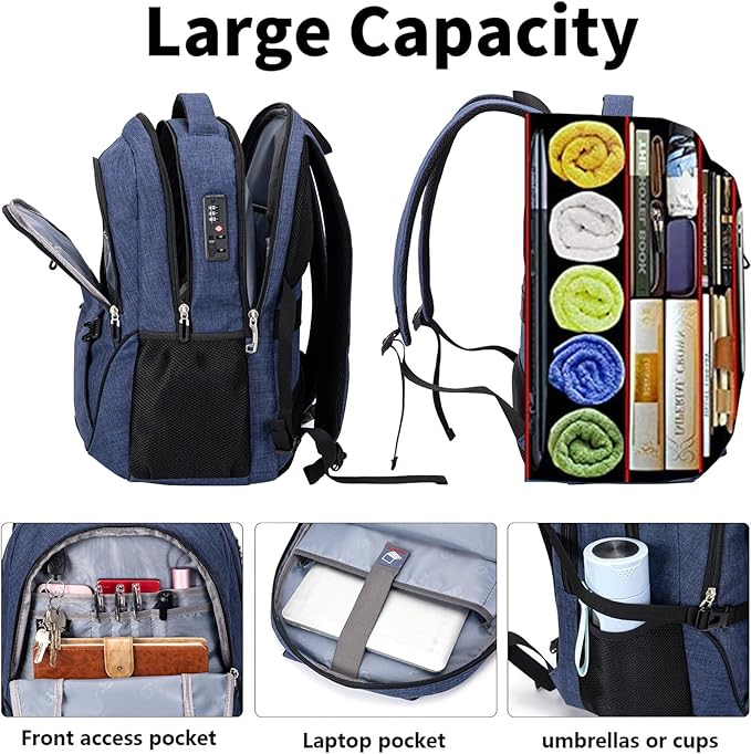 SHRRADOO Anti Theft Laptop Backpack Travel Backpacks - Image 4