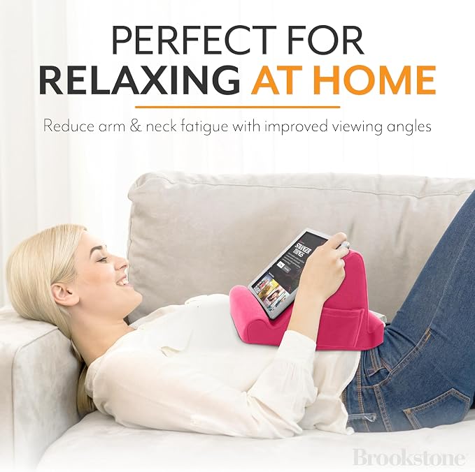 Brookstone, Memory Foam Lap Desk Tablet Holder, Holds Phones, E-Book Readers - Image 2