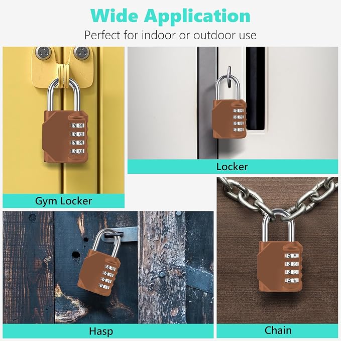 CL11MC Combination Lock, 4 Digit Outdoor Combination Padlock Set Your own - Image 6