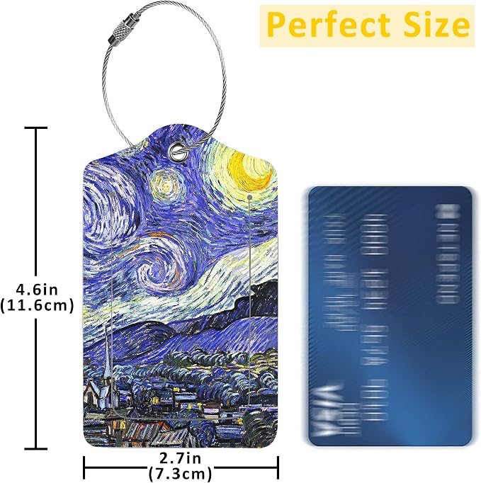 2 Pack The Starry Night Luggage Tags - Image 2