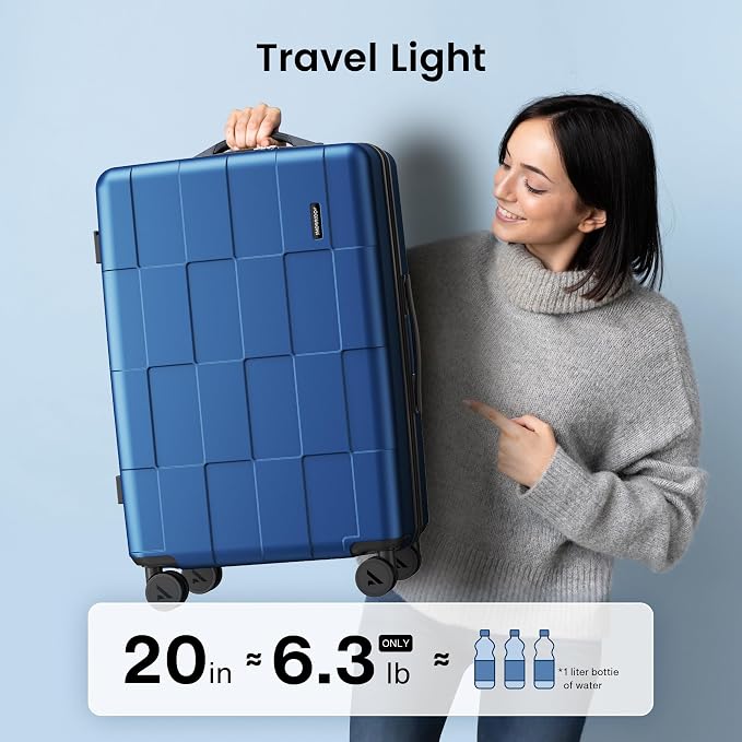SHOWKOO Luggage Sets 3 Piece Hardside Expandable Lightweight PC Suitcase Sets - Image 9
