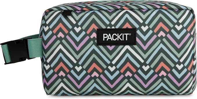 PackIt Freezable Snack Box, Diamond Chevron, Built by PackIt
