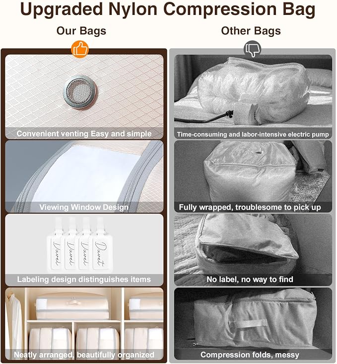 1 Pack Compression Storage Bags - 110L Large Capacity Comforter Storage Bag - Image 6