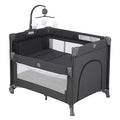 2-in-1 Pack and Play with Mattress, Baby Bassinet Bedside Sleeper, Bedside by QUTANIX