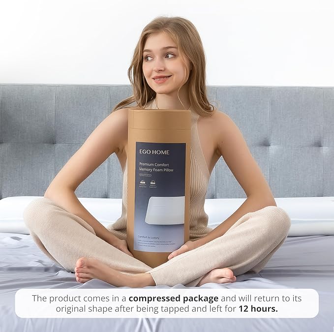 EGOHOME Cooling Memory Foam Pillow - Image 7