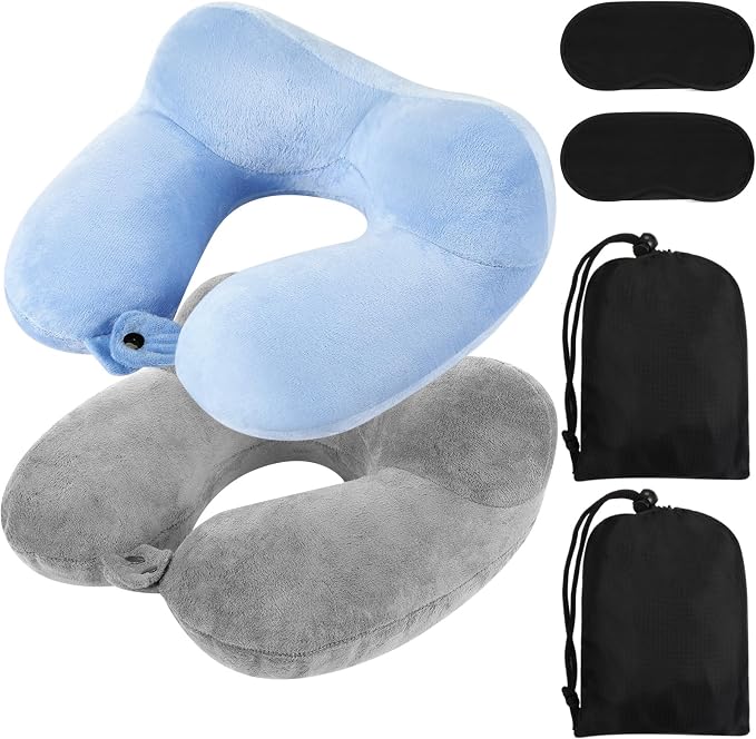 Sintuff 2 Pack Inflatable Travel Pillow by Sintuff