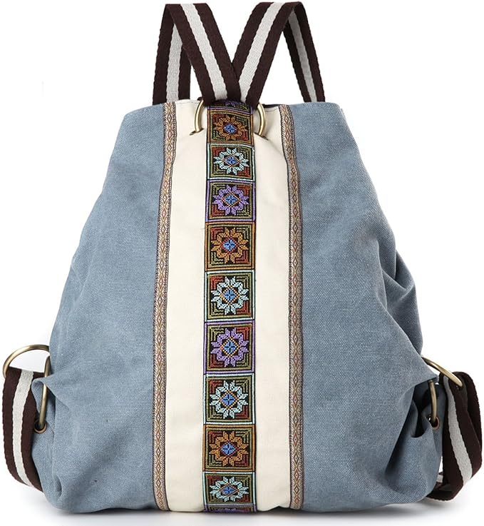 Goodhan Women Canvas Backpack Daypack Casual Shoulder Bag, Vintage Heavy-duty by Goodhan