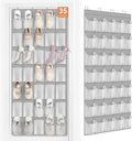 FENTEC 35 Large Pockets Over The Door Shoe Organizer, Mesh Hanging Shoe by Fentec
