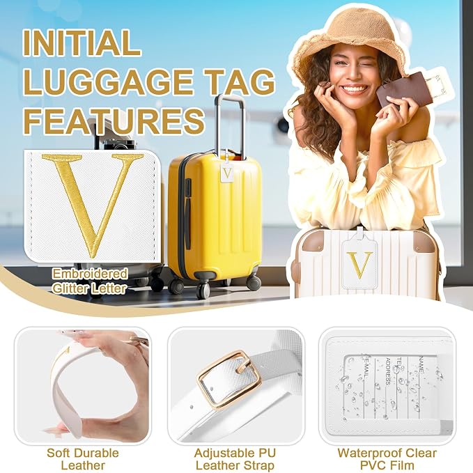 Personalized Initial Luggage Tags - Image 3
