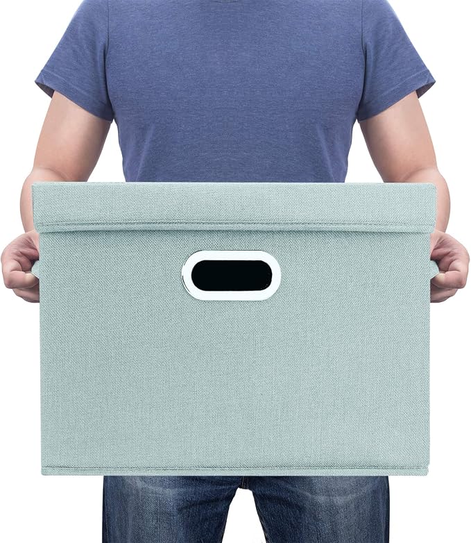 TYEERS Large Storage Bins with Lids, Collapsible, Fabric Storage Boxes - Image 6