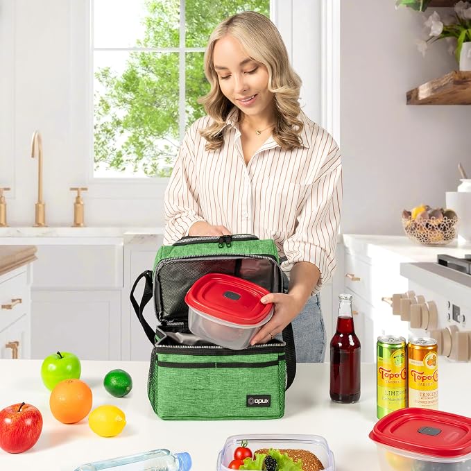 OPUX Lunch Box For Men Women, Insulated Large Lunch Bag Adult Work, Double - Image 4
