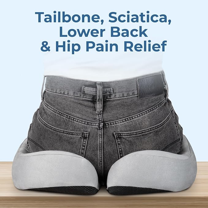5 STARS UNITED Seat Cushion for Tailbone Pain Relief – Large Memory Foam - Image 2