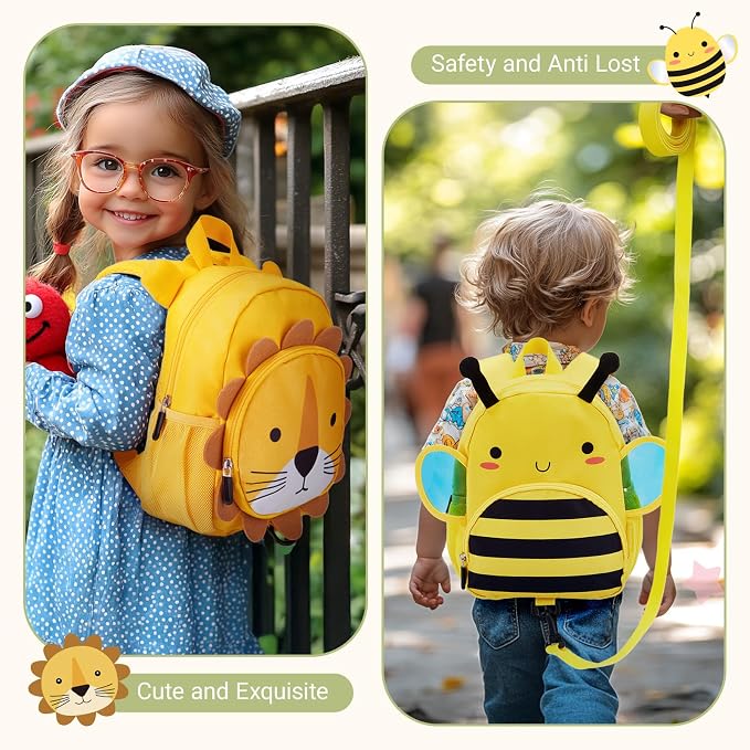 mommore Toddler Backpack for Boys Girls 2-4, 3D Cartoon Mini Kids Travel Bag - Image 2