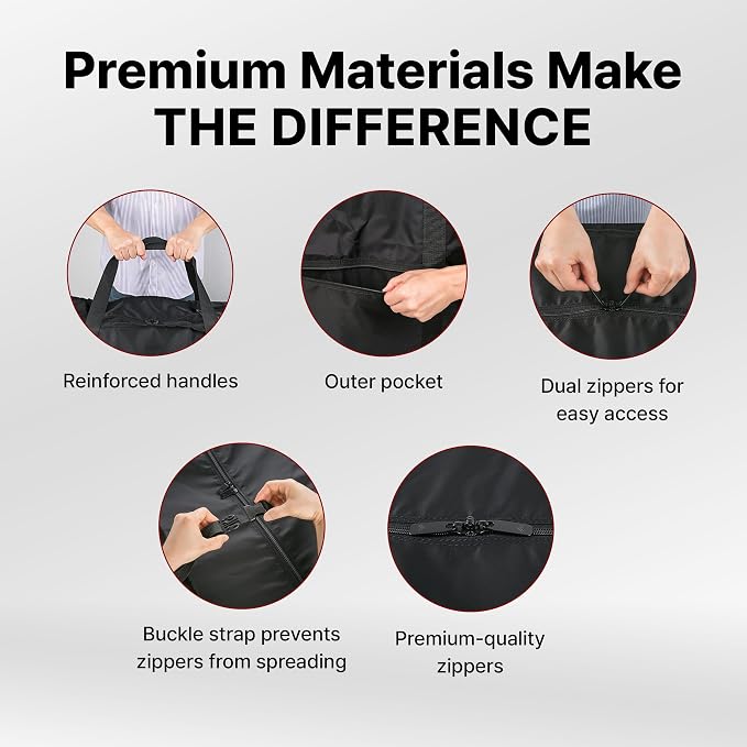 Plago Professional Quality Nylon Extra Large Duffel Bag, Lightweight Foldable - Image 5