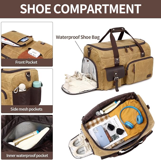 Travel Duffle Bag Weekender Bag - Image 3
