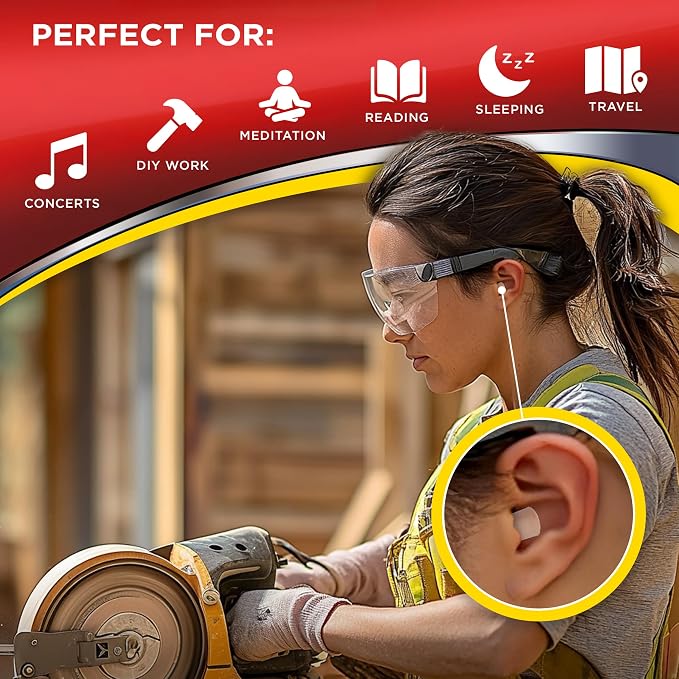 HEAROS Ultimate Softness Foam Disposable Earplugs, NRR 32, 100 Pair, PU Foam - Image 5
