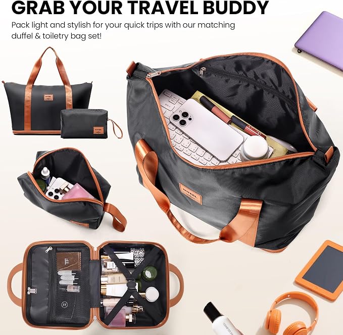 Hoteel 4 Piece Luggage Set Carry on ABS+PC Hard Shell Suitcase - Image 5