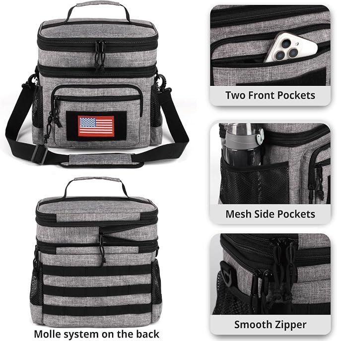ATRIPACK Lunch Bag for Men, Double Deck Tactical Lunch Box Work - Image 6