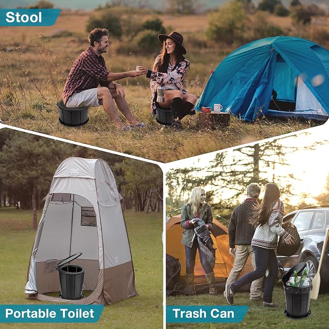 TRIPTIPS Upgrade Retractable Portable Toilet Travel Toilet Adjustable Height - Image 7