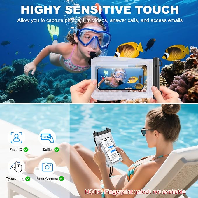 2 Pack Large Waterproof Phone Pouch, Waterproof Phone Case - Image 3