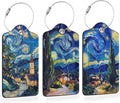 Starry Night Swirl 3 Pack PU Leahter Luggage Tag by Losthll