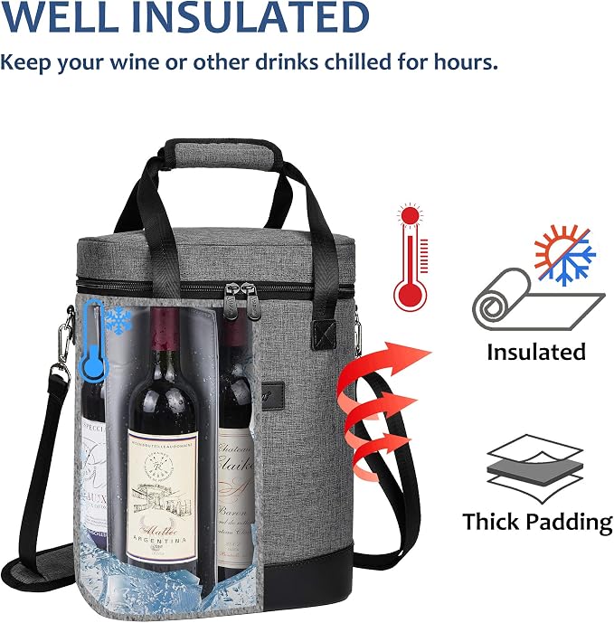 Tirrinia 6 Bottle Wine Cooler Bag - Image 3