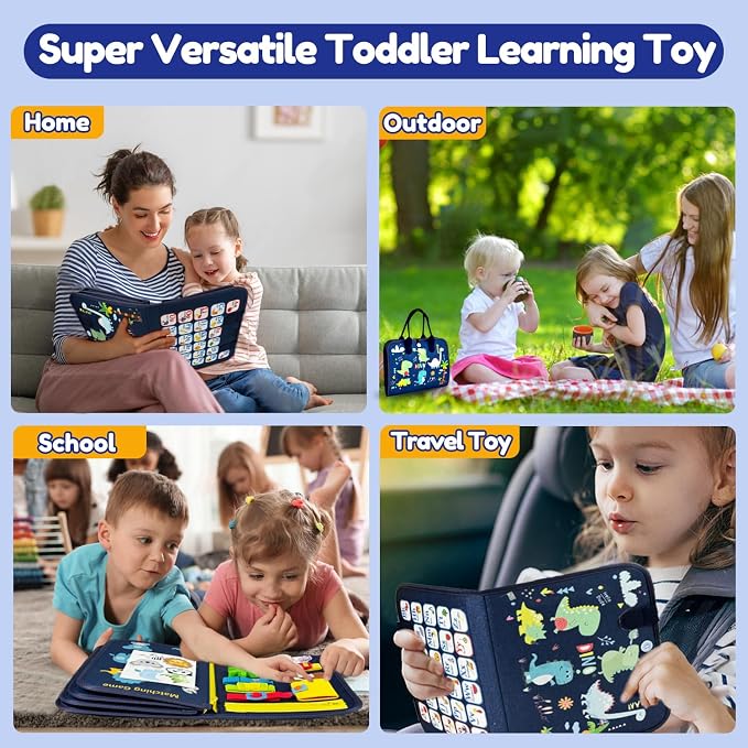 Qizfun Busy Board Book Montessori Toys - Image 4