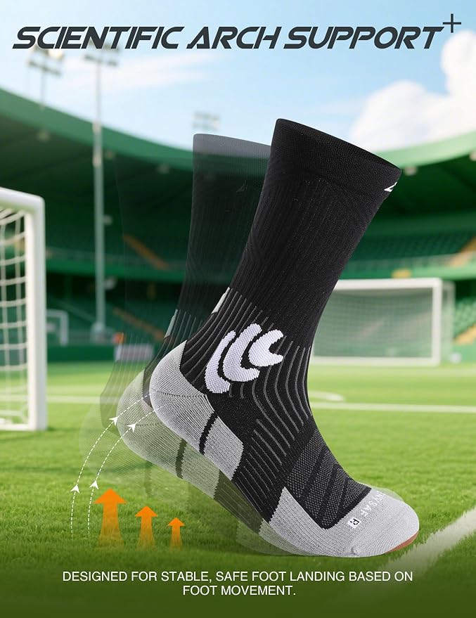 Men's Compression Running Socks: Coolmax Athletic Crew Socks Moisture Wicking - Image 5