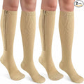 CASMON 2 Pairs Zipper Compression Socks by CASMON