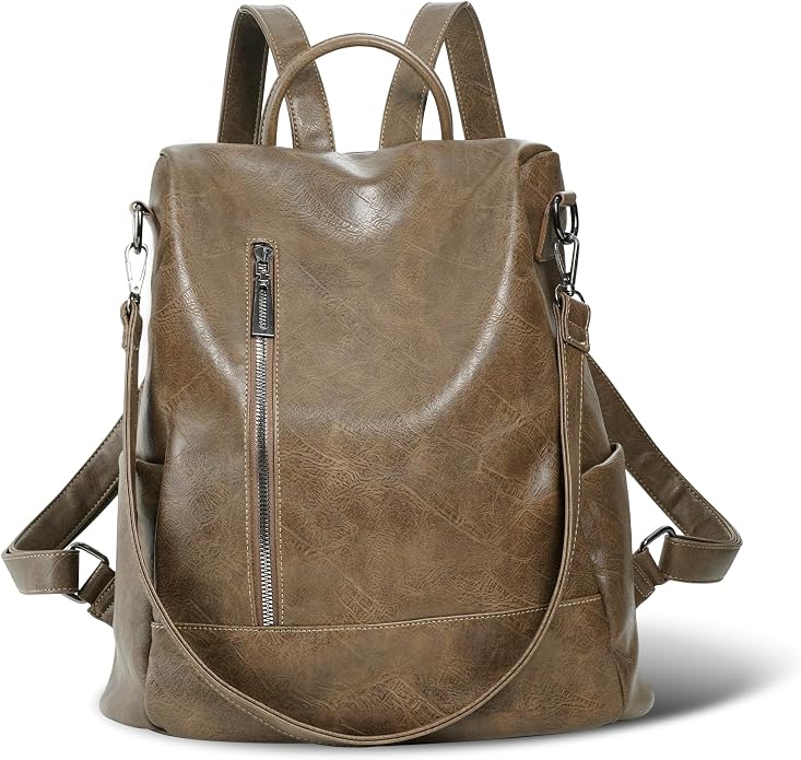 Women Backpack Purse PU Leather Anti-theft Casual Shoulder Bag Fashion Ladies - Image 2