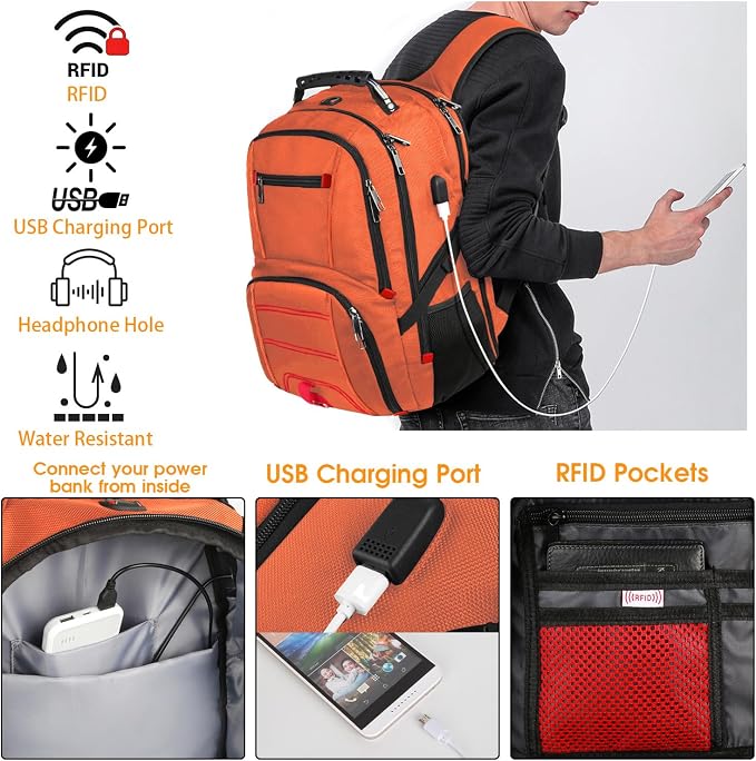Extra Large 50L Travel Laptop Backpack, Computer bag Backbag - Image 4