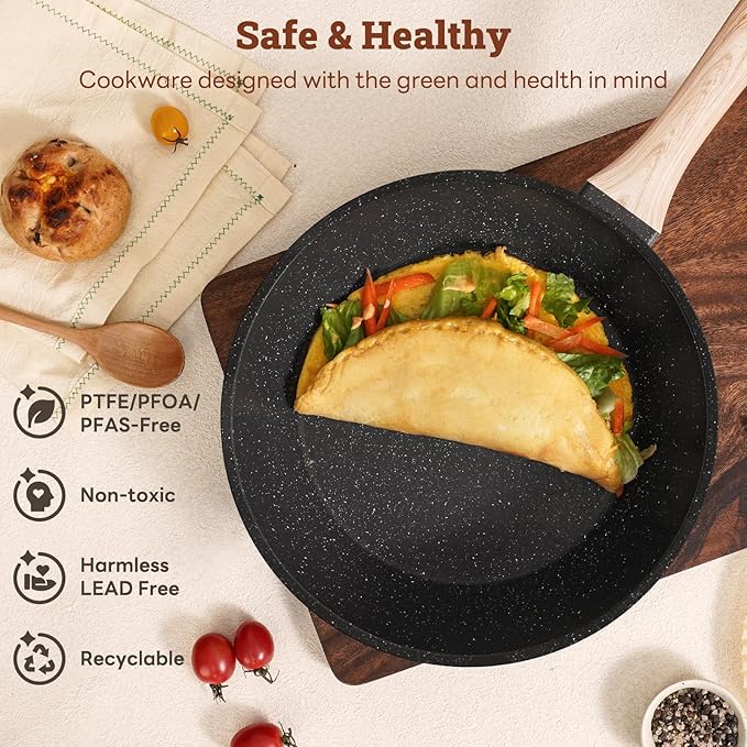 17 Pcs Pots and Pans Set Non Stick Kitchen Cookware Sets Nonstick Induction - Image 4