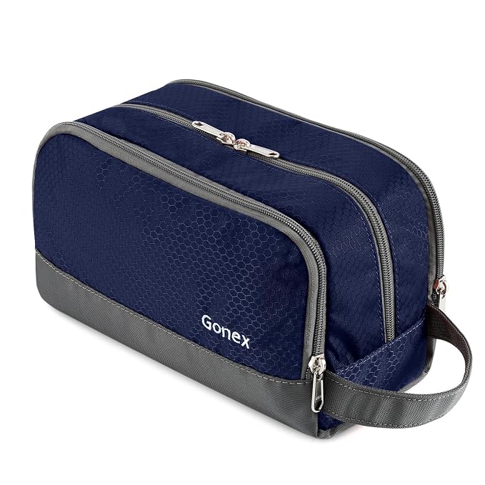 Gonex Travel Toiletry Bag Nylon, Dopp Kit Shaving Bag Toiletry Organizer Deep by Gonex