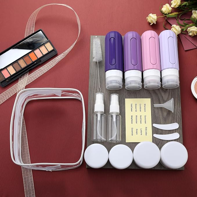 16 Pack Travel Bottles Set for Toiletries, Leakproof Travel Containers for - Image 9