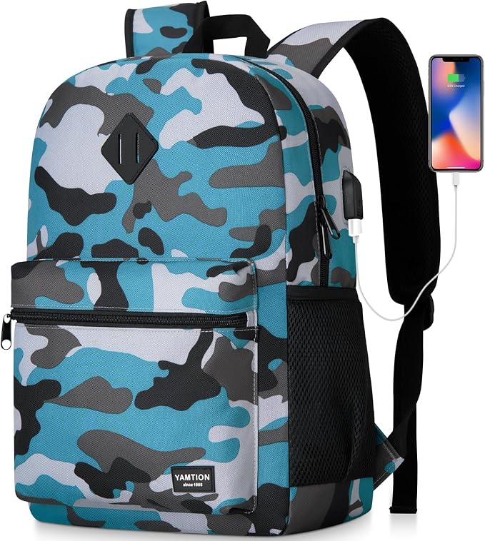 School Backpack, 17.3 Inch Bookbag Men and Teen Boy School bag by YAMTIONBAGS