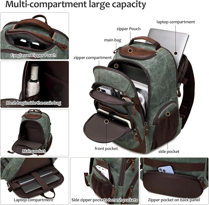 Travel Laptop Backpack 17.3 inch XL Computer Backpack - Image 3