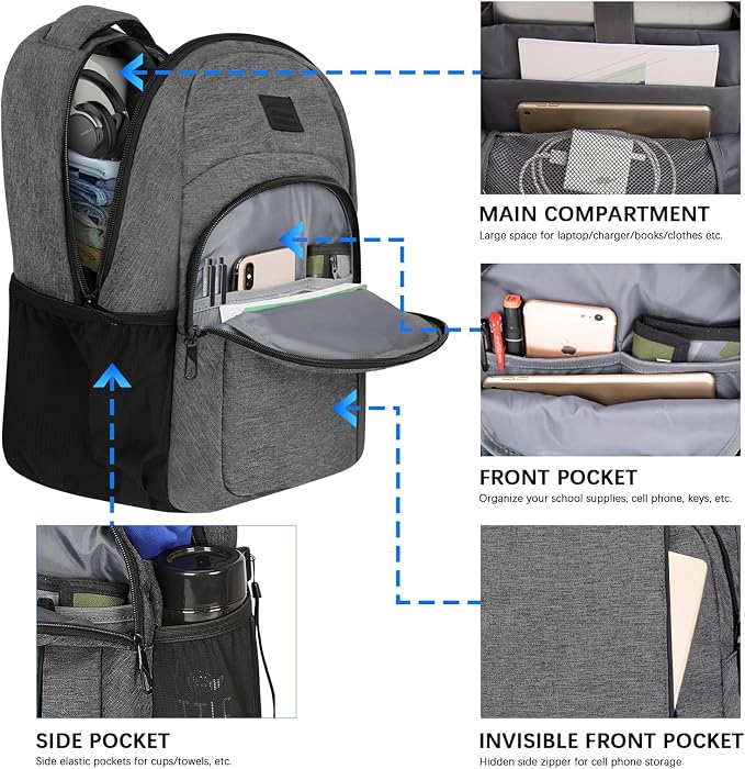 LARIPOP Travel Laptop Backpack, 15.6 Inch Business Laptop backpack - Image 2